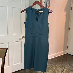 J Crew Teal Knee Length Dress Size 2